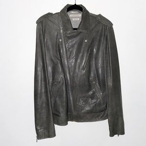 Marc Jacobs Biker/Motorcycle Leather Jacket Gray​​​​​